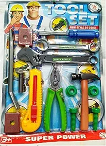 royaltail set toys for kids, pretend playset, tool set construction tools,(random set )Pack of role play engineer workshop tool kit for kids-Plastic,Multi color