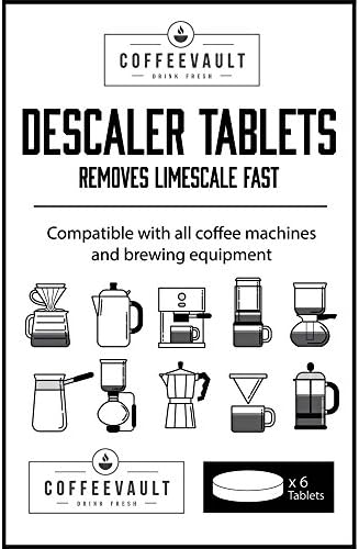 Descale Keurig, Nespresso, Delonghi, Espresso Makers and other Coffee Machines with Coffee Vault Descaler Tablets