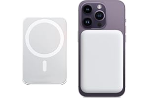 ESSENTIA WATER Apple Mag_safe Battery Pack, Power Bank Magnetico, Bateria Esterna, 5000mAh Caricabatterie Portatile Wireless PD 20W, Ricarica Rapida Pacco Batteria Compatibile con Mag_Safe (per iPhone 12-iPhone 15)