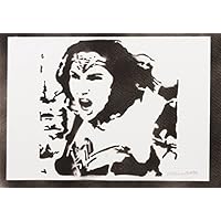 Wonder Woman Justice League Handmade Street Art - Artwork - Poster