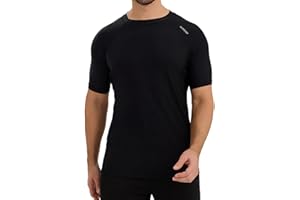 SURFEASY Men's Short Sleeve Rash Vest Swim Shirt, UPF 50+ Sun Protection Quick Dry Rashguard