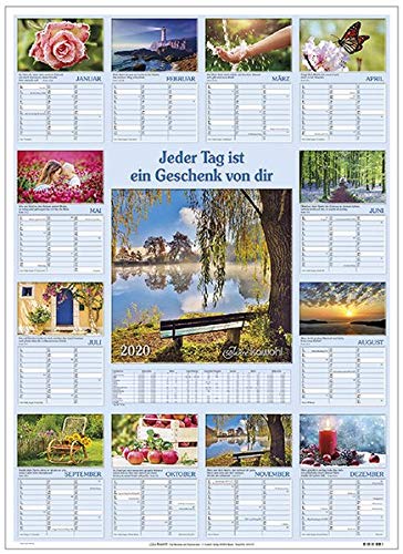 Jeder Tag ist ein Geschenk von dir 2020: Wandterminer mit Fotos und Psalmworten