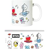 Grupo Erik Tazza colazione BT21 Personaggi, perfetta come tazza caffé o tazza te, licenza ufficiale, ceramica, 330 ml