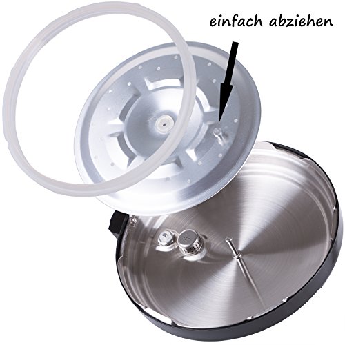TZS First Austria – 1000W Elektro Schnellkochtopf 8 Auto Progrogramme 6L Topf Multikocher Reiskocher / Warmhaltefunktion, Dampfgarer Kochtopf / Multicooker Multivarka - 3