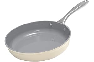 Koch Kode Padella Antiaderente 28cm, Resistente ai Graffi Grande Padelle in Ceramica, Compatibile con Induzione,Lavabile in Lavastoviglie, Senza PFOA e PTFE, Bianco Latte