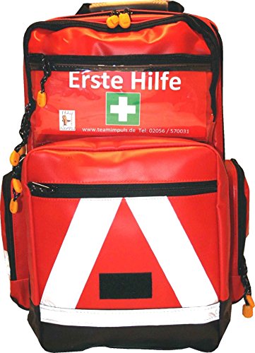 Erste Hilfe Notfallrucksack für Jugendgruppen u. Zeltlager - Plane mit weißen Reflexstreifen - 2