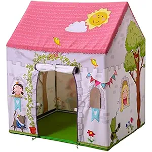 Sukan Tex Jumbo Size Extremely Light Weight Water Proof Kids Play Tent House for 3 to 13 Year Old Girls and Boys (Multi-Color ) (Queen House)