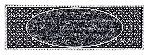 PUR|CenterClean schmale Design Fussmatte für Innen und Aussen in anthrazit metallic ca. 75 x 25 cm