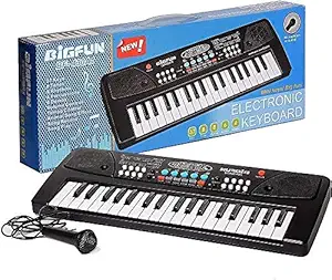 Rubela 37 Key Piano Keyboard Toy for Kids with Mic Dc Power Option Recording Charger not Included Best Birthday Gift for Boys and Girls Musical Instruments Keyboard Music