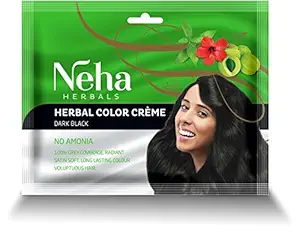 NEHA COLOR CREAME NATURAL BLACK 15ML (Pack of 10)