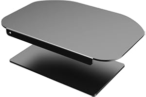 Pholiten Plaque de renfort pour support de moniteur pour dessus de table fin, verre et autres plateaux fragiles, plaque de support en acier compatible avec la plupart des supports de moniteur