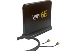 RICHBARN 12dBi Gaming WiFi 6E Antenne, Tri-Band 6 GHz 5 GHz 2,4 GHz Antenne mit 91 cm Verlängerungskabel RP-SMA Schnittstelle Magnetfuß für ASUS Z390 Z490 X570 ROG B460 M13H M12 M11 Z690 Computer PCIe Karte