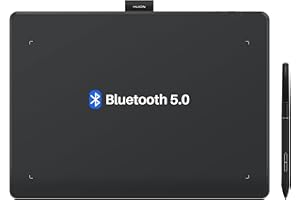 ‎HUION HUION Inspiroy Frego M Bluetooth Grafiktablett, PenTech 3.0+, 10 x 6,25 Zoll Zeichentablett zum Zeichnen, Gestalten, Arbeiten mit Mac, PC und Mobilgeräten, Perfekt für Designer Künstler