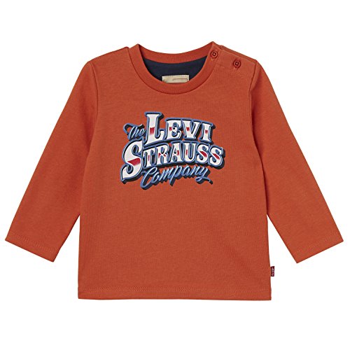 Levis Kids Baby-Jungen Langarmshirt LS Tee Roy, Orange (Burnt Ochre 77), 86 (Herstellergröße: 24M) Levis Kids Baby-Jungen Langarmshirt LS Tee Roy, Orange (Burnt Ochre 77), 86 (Herstellergröße: 24M)
