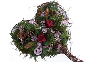 Flora Trans Gesteck Friedhof Herz Licht im Herzen- Totensonntag Allerheiligen