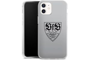 DeinDesign Silikon Hülle kompatibel mit Apple iPhone 12 Case transparent Handyhülle Offizielles Lizenzprodukt VfB Stuttgart Logo