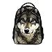 Produktbild 3D Wolf Schulrucksack für Kinder Animal Print Design Schultasche Laptop Computer Rucksäcke