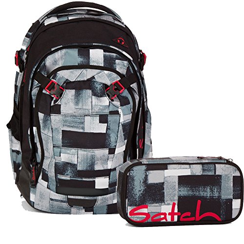 Preisvergleich Produktbild Satch Schulrucksack-Set 2-tlg Match City Fitty Grau