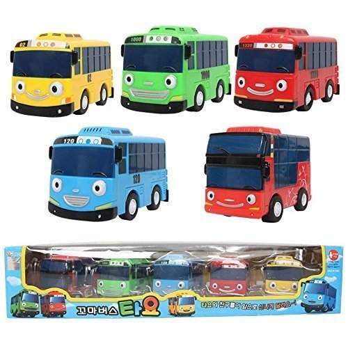 Little Bus TAYO Toy 5 pcs (Tayo + Rogi + Gani + Rani + Citu) Bus Animation