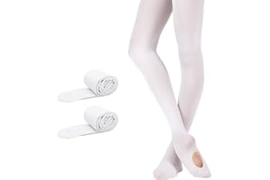 ‎BEZIONER Bezioner Ballett Strumpfhose 2 Paar Cabrio Tanzstrumpfhose mit Fersenloch für Kinder Mädchen und Damen