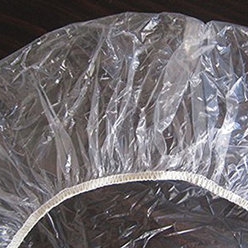 100 transparente Haarkappen | Klare Einweg Duschhaube für Spa Salon Duschen | Professionell und Privat einsetzbar - 4