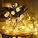 Produktbild Edited Wattebausch Lichterketten Ball Lights 30er LED Lichterkette Garten Lichterkette Dekorative Lichter, für Außen, Indoor Gärten, Rasen, Valentinstag Party, Weihnachten Party, Hochzeit (Warmes Weiß)