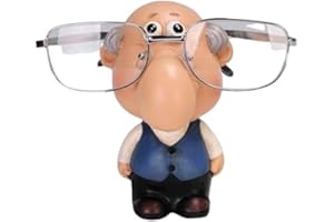BARGAINS-GALORE Glasses Holder Stand Nose Rack - Reading Spectacles Holders, Gift Set For Sunglasses & Normal Glasses | Novelty Decor Fun Specs Sun | Suitable For Bedroom, Home, Office & Desktop (Grandad)