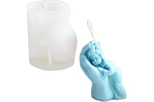FORYNXHWIN Angel Girl Silicone Candle Molds, Mother's Hand Candle Mould - 3D Resin Casting Molds for DIY Aromatherapy Candles, Soap, Polymer Clay, and Home Decoration Crafts, Reusable & Easy to Use