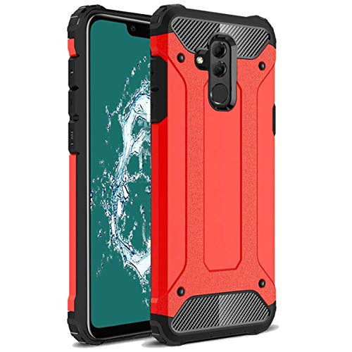 TenYll Huawei Mate 20 Lite Funda, protección contra Golpes de TPU+PC Resistente a arañazos(Doble Capa),para Huawei Mate 20 Lite Funda -Rojo