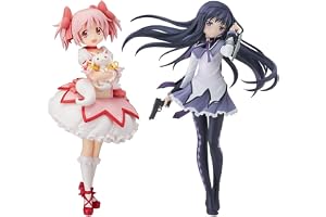 Zhongkaihua Madoka Kaname-figur rosa anime flicka modell 17 cm, Homura Akemi-figurin söt japansk anime flicka staty 16 cm