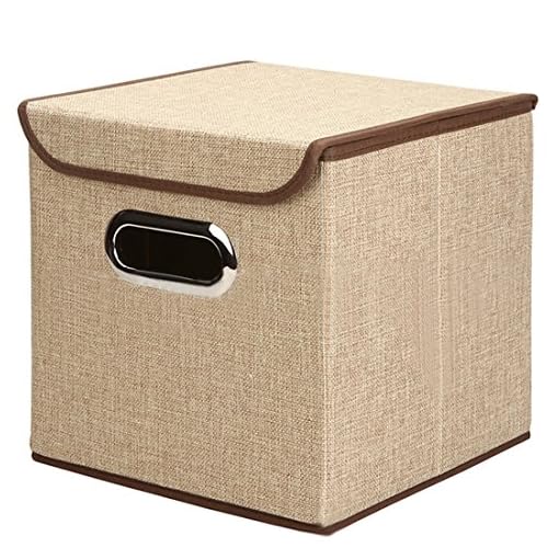Inditradition Non-Woven Cotton Square European Pattern Foldable Storage Box with Lid for Toys, Books, Shoes & Other Home Sundries (Magenta, 25 x 25 x 25 cm )