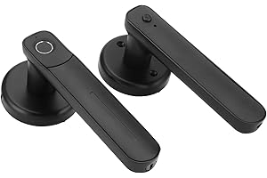 LEFTWEI Serrure de Porte Intelligente avec Empreinte Digitale, Serrure de Porte sans clé avec Poignée, Serrure électronique Intelligente en Alliage de Zinc avec Port de Charge USB Serrure