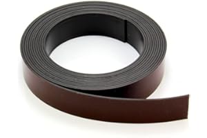FIRST4MAGNETS MagFlex® Flexible Magnetic Tape with Premium Self Adhesive Designed to Provide a Strong Grip on Magnetic Metal Based Surfaces - Polarity B - 25.4mm Wide - 1m Length