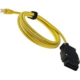 Hannah Enet OBD2 RJ45 Kablosu 2M Ethernet Kablo Ethernet Konnekt&ouml;r Ara&ccedil;ları OBDII Aray&uuml;z&uuml; Kablosu Ara&ccedil; Teşhis Kodlama i&ccedil;in F-