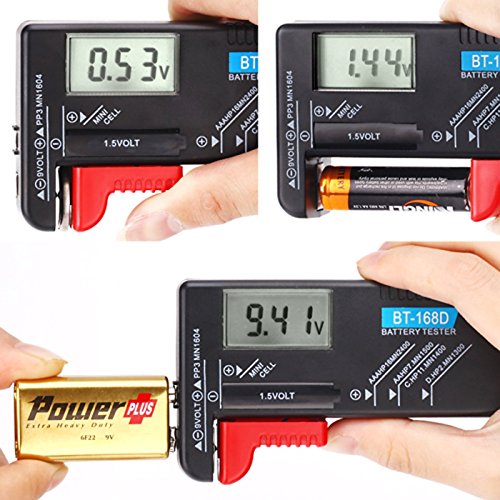BlueBeach® digitaler Batterie-Tester – für AA/AAA/C/D/9V & Mini Cell Batterien - 5
