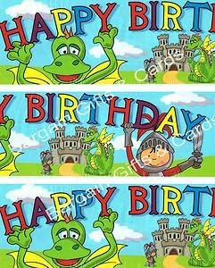 Boys Blue Aliens, Space &amp; Ships, Happy Birthday Banner / Party Bunting