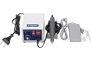 Apriltop Labor Mikromotor Elektro Lab Mikromotor Micromotor mit 35K Handstück,Schleifen Poliere Mikromotor Laborausrüstung (35K Handstück 3mm Bur)