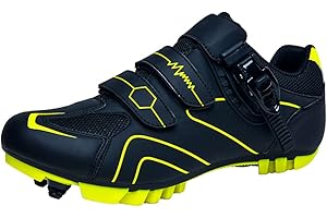 YOUNGTIE MTB Cycling Shoes for Men Women Mountain Bike Shoes Breathable Compatible Riding Racing SPD Cleats and Lock Pedal