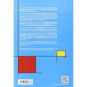 Réussir l'Épreuve de Traduction au CAPES d'Anglais Entraînement au Commentaire Linguistique Livre en Ligne Réussir l'Épreuve de Traduction au CAPES d'Anglais Entraînement au Commentaire Linguistique Livre en Ligne - Telecharger Ebook