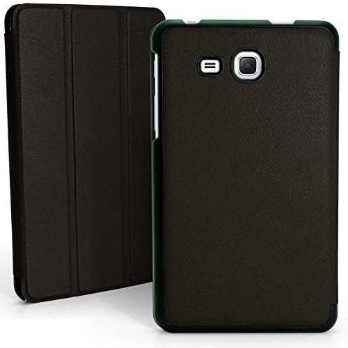 igadgitz Schwarz PU Ledertasche Hülle Smart Cover für Samsung Galaxy Tab A 7“ T280 T285 (2016) mit Multi-Winkel Betrachtungs + Displayschutzfolie - 2