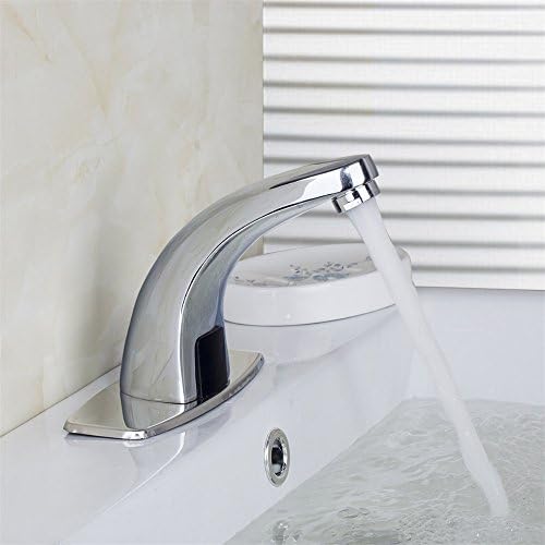 Tourmeler Bathroom Hands Free Automatic Electronic Mixer Sensor Tap Faucet Basin Hot And Cold Water Mixer Tap Polished Chrome