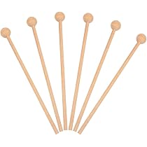 Maytalsory Exquis Artisanat Bois Fait Baguettes pour Xylophone Sûr et Non Toxique Maillets Baguettes Jouet Tempo Jaune