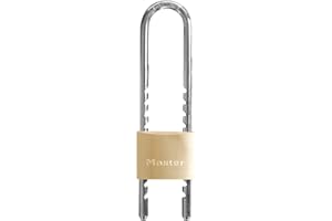 Master Lock 1950EURD Cadenas à Clé avec Anse Ajustable de 7 à 15 cm, Doré, 15,5 x 5 x 1,4 cm