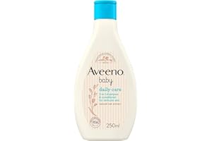 Aveeno Baby Daily Care 2-in-1 Shampoo and Conditioner (1x 250ml), Gentle Baby Shampoo and Conditioner with Natural Oat Extract to Cleanse Scalp and Hair, Haircare Suitable for Sensitive Skin
