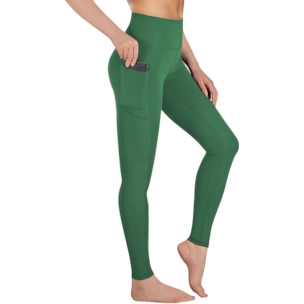 ODAWA Pantaloni Da Yoga Donna A Vita Alta Con GAMBE SVASATE – Leggings Con Controllo Pancia, Per Fitness E Corsa, Verde Tartaruga