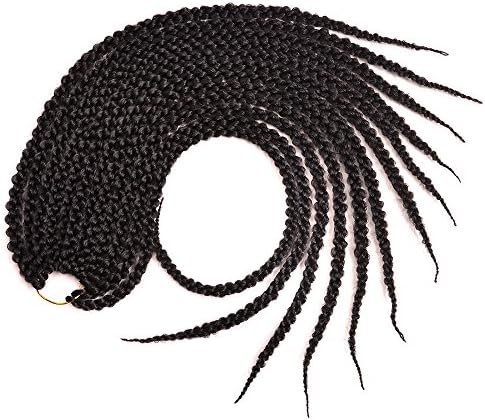Synthetic Crochet Braids Hair Extensions Beauty Medium Havana Hair 22inch 3D Cubic Twist 120g/1Piece1b