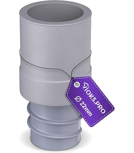 DL-pro Raccordo Universale Per Tubo Scarico 24 Mm, Adatto A Diametro Interno 22 Mm Per Lavatrice E Lavastoviglie, Con 2 Fascette Inox - 4