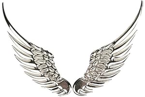 HUAMENGYUAN Etiqueta engomada Impermeable del Coche 3D,Metal etiqueta engomada del coche 3D Alas de Ángel Emblema Pegatinas Decoración Carrocería de Coche