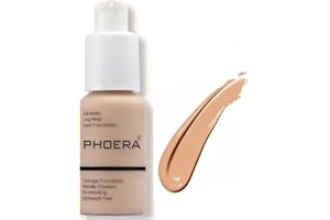 Aquapurity Phoera® Full Coverage Foundation Soft Matte Oil Control Concealer 30ml Flawless Cream Smooth Long Lasting (104 BUFF BEIGE)