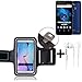 Produktbild K-S-Trade TOP Set für Allview X4 Soul Vision Neopren Jogging Armband Sportarmband Oberarmband für Allview X4 Soul Vision schwarz mit Reflektor Streifen + Ohrstöpsel. Fitness Lauf Armband